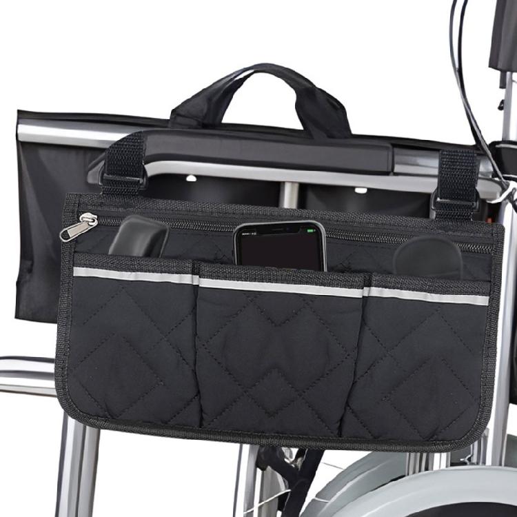 Rollstuhl-Tragetasche Armlehnen-Taschen Roller Rollstuhl Armlehne Seitliche Aufbewahrungstasche für Gehhilfen oder Rollatoren