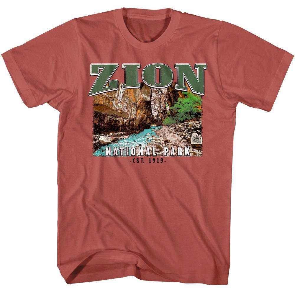 Zion Canyon Narrows Red Stone Men T Shirt XL
