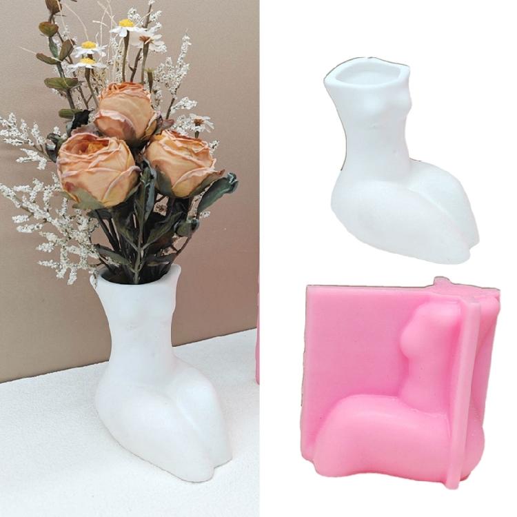 Human Body Flowerpots Silicone Mould Concrete Plasters Candle Holder Molds Decors