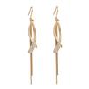 Zircon Cross Tassel Long Earrings - Fashionable, Unique Ear Hooks
