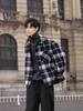 Men's Double-Sided Wool Plaid Jacket - Thicker Gabardine Coat for Autumn & Winter