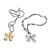 Stylish Blossom Pendant Necklace Textured Flower Neckchain Women Girl Collarbone Chain Wedding Party Accessory