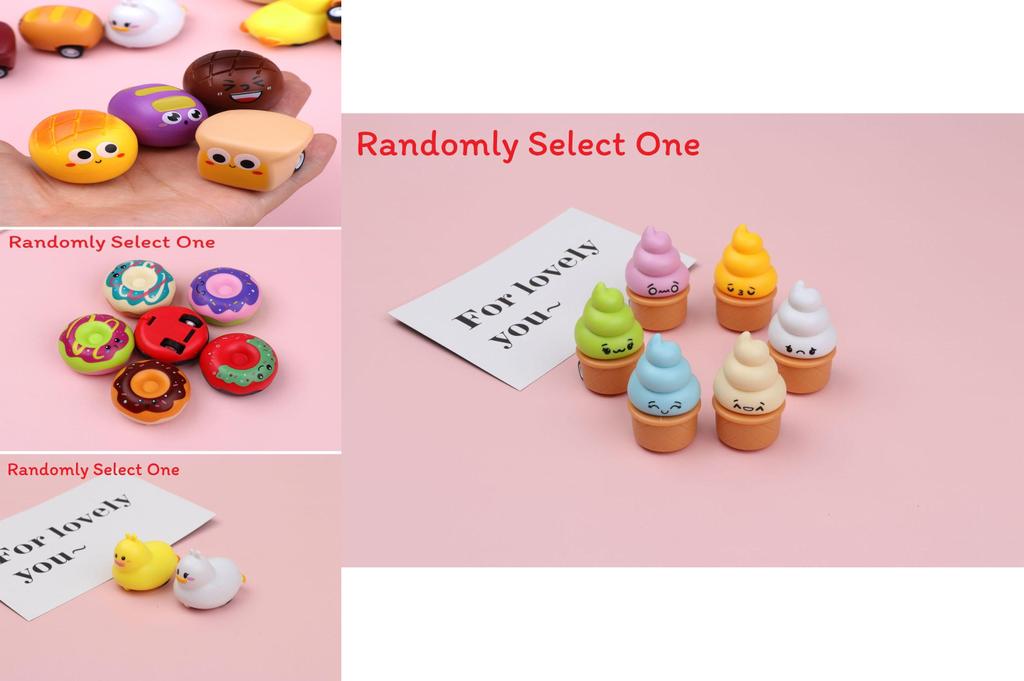 Bread Doughnut Emoji Toy Car With Pullback Function For Toddler Play And Parentchild Interaction