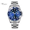 Quartz Watch Men Accurate Round Dial 30m Waterproof Auto Date Shock Resistant Male Chronograph Stainless Steel Strap Wristwatch Automatic Clock