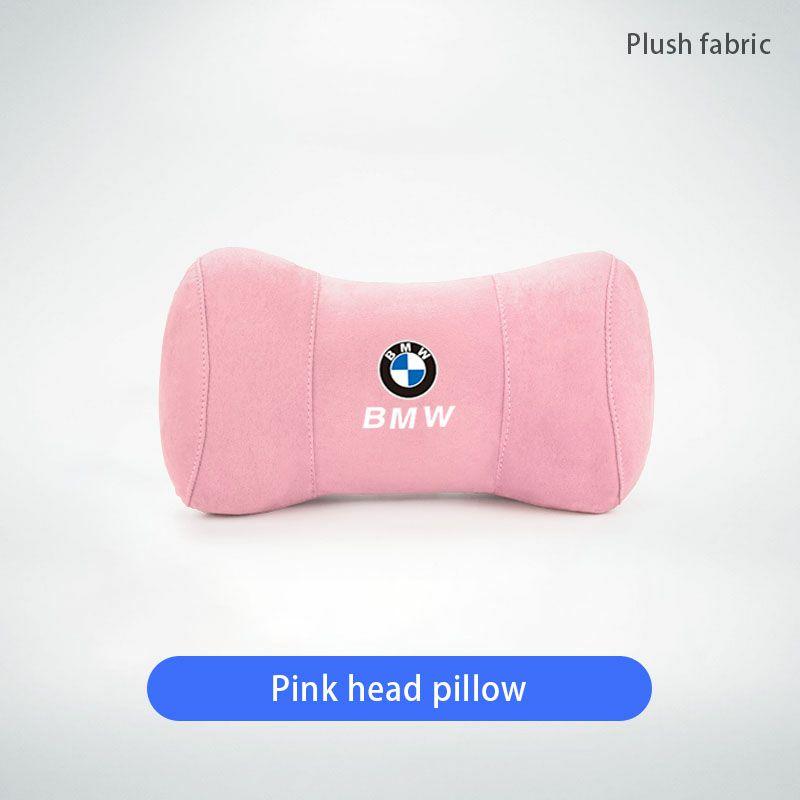 

Автомобільна подушка-підголівник з замші та піни з ефектом пам яті для BMW E46 E90 E60 F30 F10 E39 i3 i4 X1 X2 X3 X5 X4 X6 X7 M3 M4 M5 G30 G20 F1 рожевий