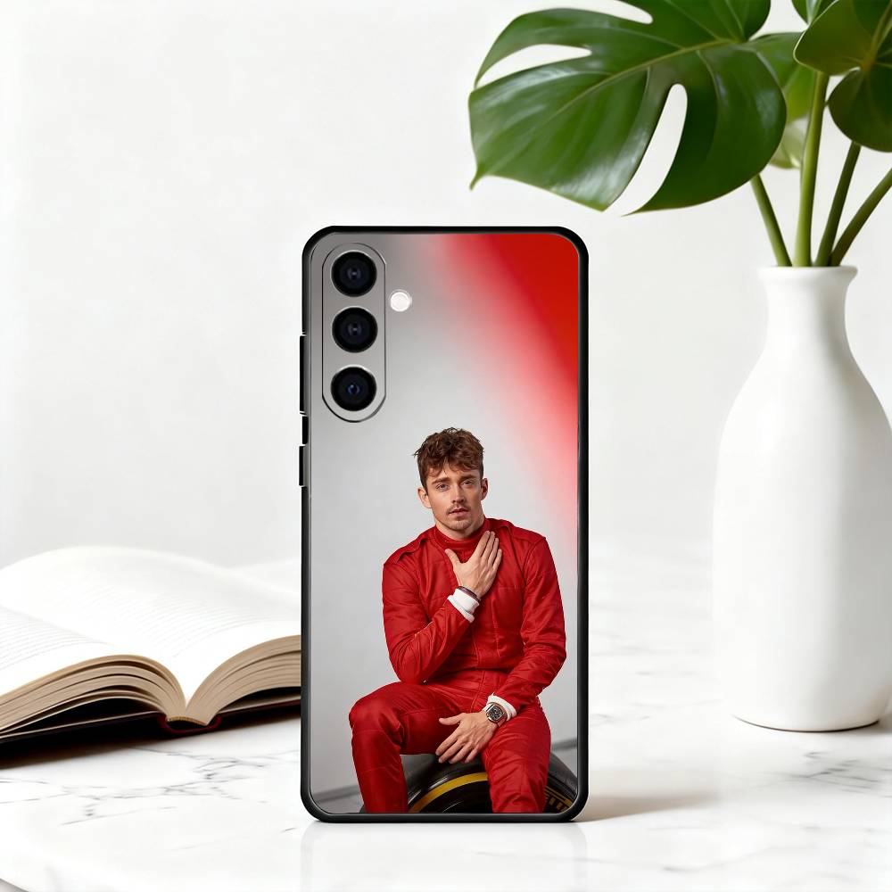 Monaco C-Charles L-Leclerc CL Phone Case For Samsung Galaxy A73,A72,A71,A70,A53,A52,A51,Soft Silicone Black Cover