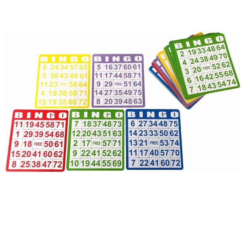 Dicke Bingo-Karte Mit 5 Helle Farben Schnell Starten Spielregeln Für Kinder Erwachsene Reisen Camping Soziale Treffen
