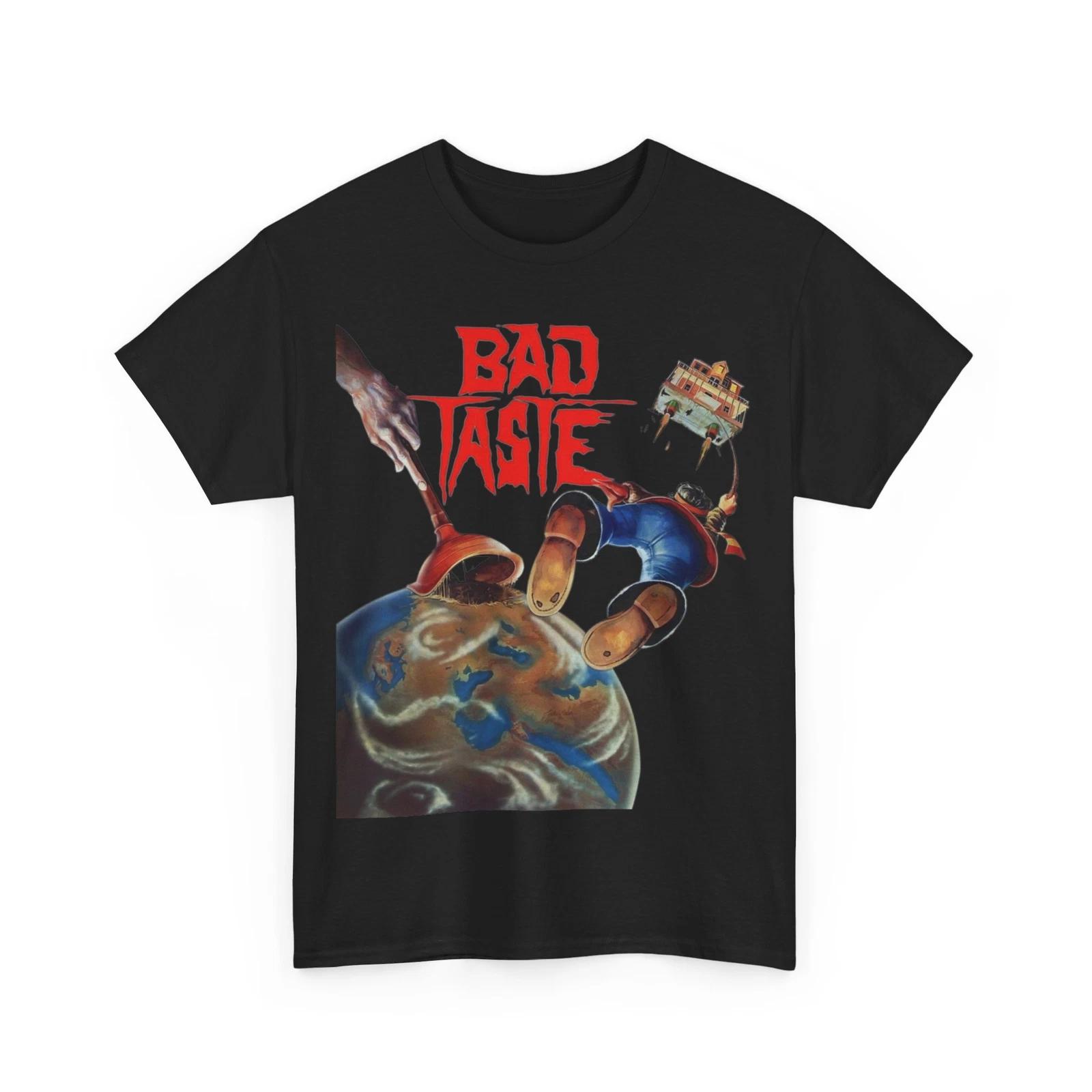 Bad Taste Peter Jackson Movie Fitted 100% Cotton T-shirt Mens Tees Top Unisex Heavy Cotton Tee M
