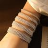 Simple Luxury Shining Brightly Geometric Multi-row Zircon Bracelet for Women Engagement Bride Wedding Fashion Designer Jewelry