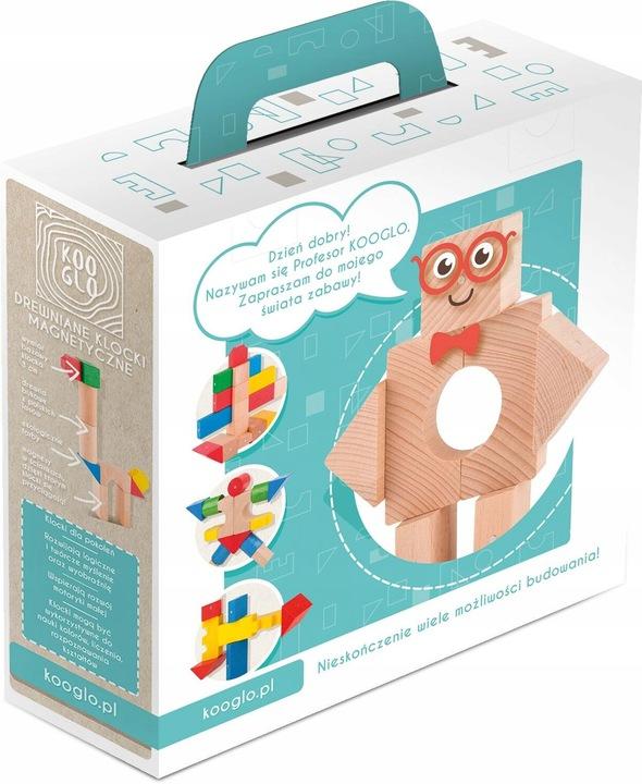Polish Magnetic Wooden Blocks kooglo 50 pcs