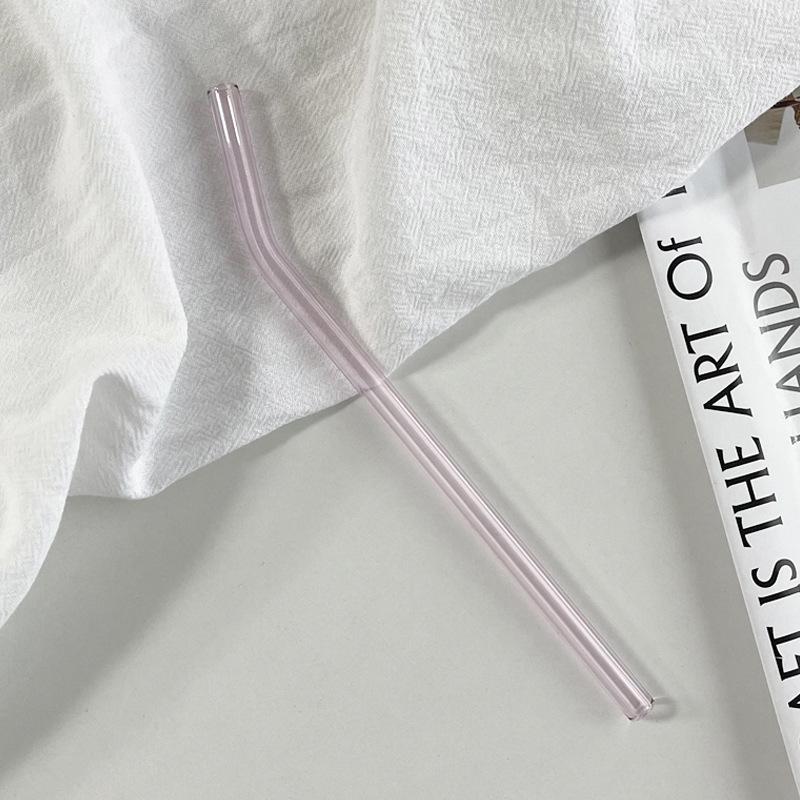 Reusable Eco Friendly Transparent Glass Straws Drinkware Accessory For Smoothies Cocktails Drinking