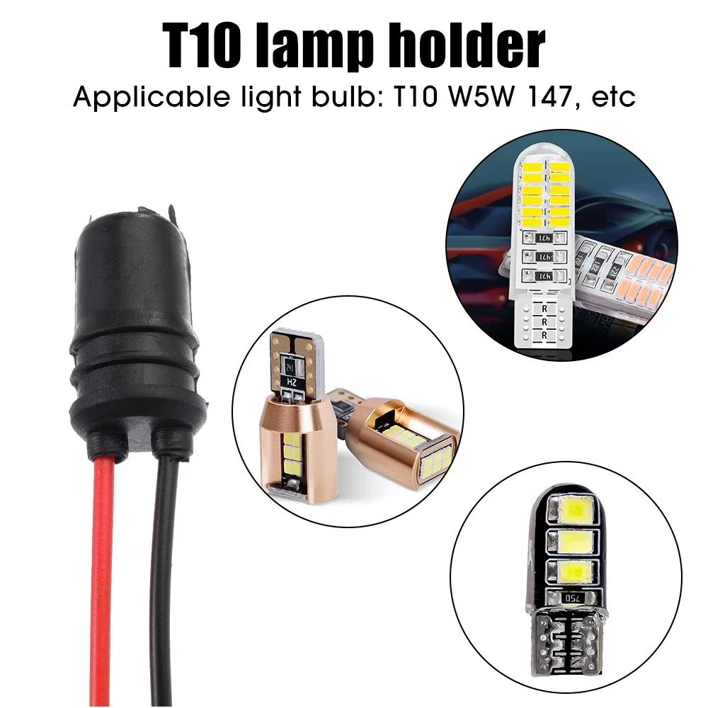 1-10pcs T10 W 5W Auto Wig Gloeilamp Socket Connector for Houder Verlengstuk Led Lamp Lampvoet Houder Wig Basis Gloeilamp Plug