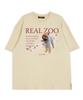ASTRAL PROJECTION Realju Flower Pomeranian Round Neck 15-Count Cotton Short Sleeve T-Shirt_Butter