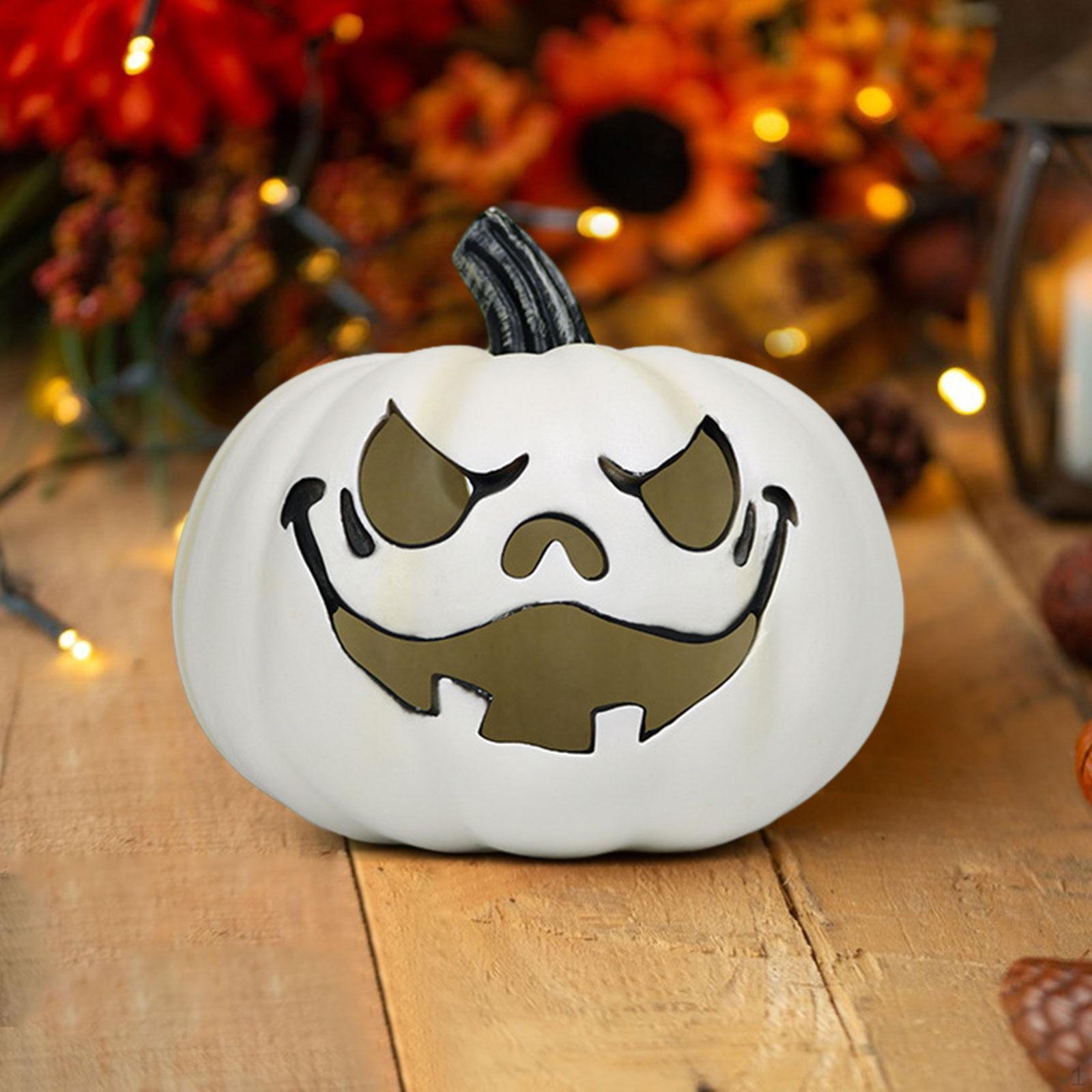 Halloween Lighted Pumpkin Lantern, Artificial Figurine, Model for Haunted House