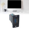 Two Sideds USB 3.0 Square Flush Mount Adapter 5Gbps Charging Port Back Front Access For Computers Externals Drive