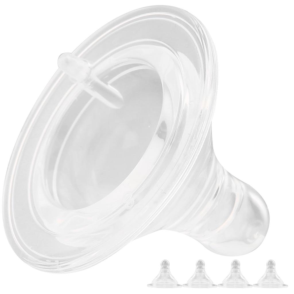 Set Biberon Tetină Silicon Lichid Moale Biberon Tetină Suzetă pentru Sugari Accesoriu Biberon(4 x Biberon 1 x