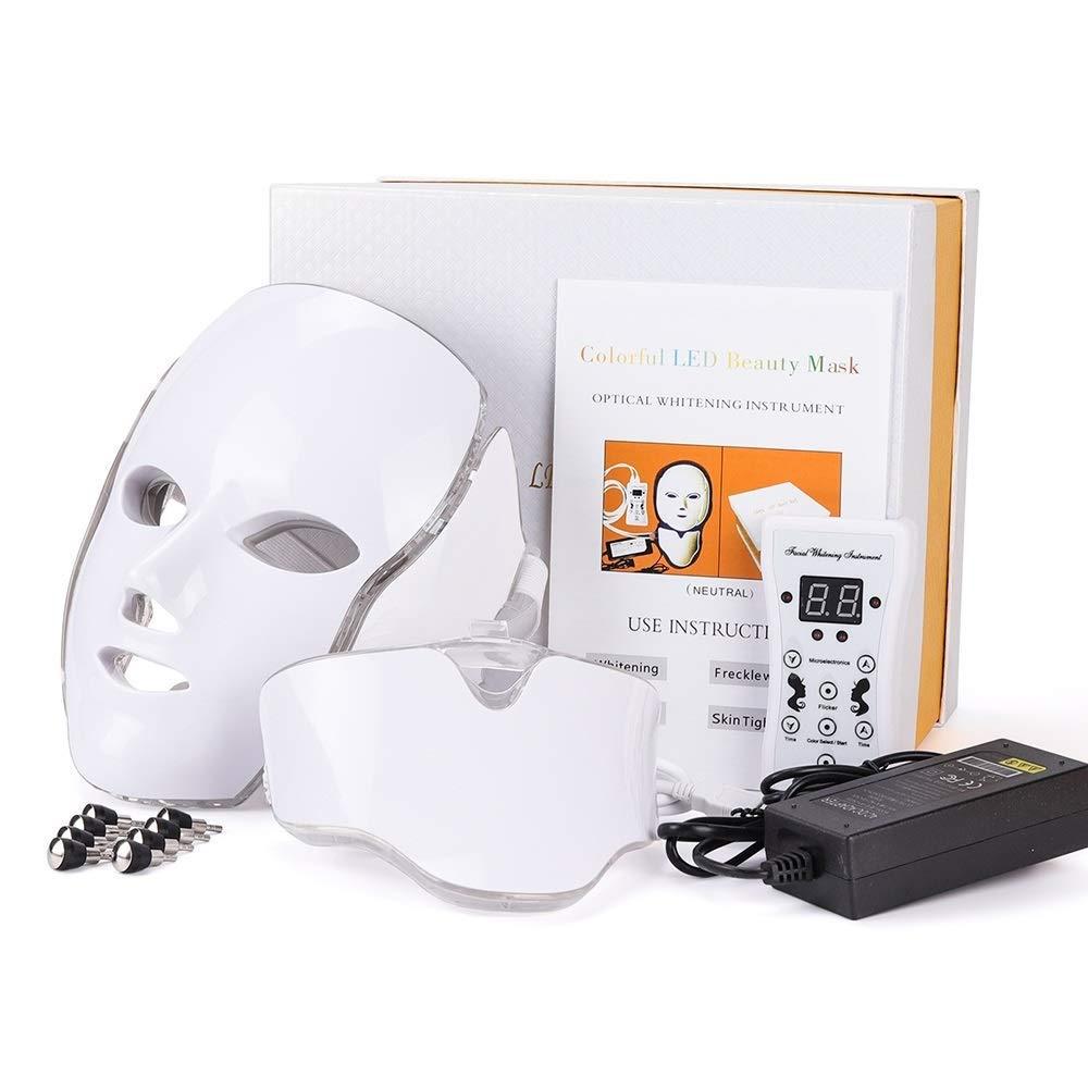 Seven-Color LED Neck Mask: Acne Removal & Skin Rejuvenation Therapy Device