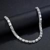 Luxury Hip Hop Square Zircon Cuban Chain Ice Candy Necklace for Men and Women