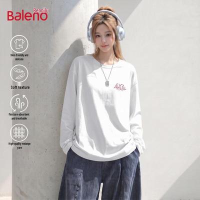 Tricou lung din bumbac pur pentru femei Baleno