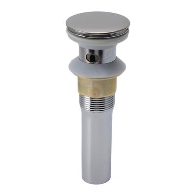 Faucet Sink Pop Up Drain Stopper Press Bounce Drain Electroplating Stainless Steel Wash Basin Drain with Strainer