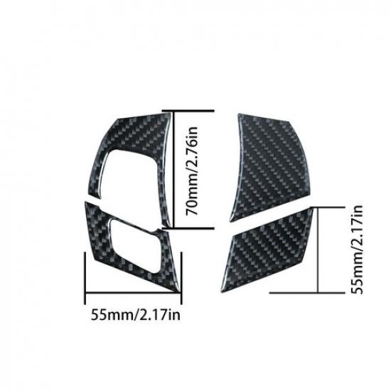 For Toyota Camry 2007-2011 Carbon Fiber Steering Wheel Button Cover Trim Type C