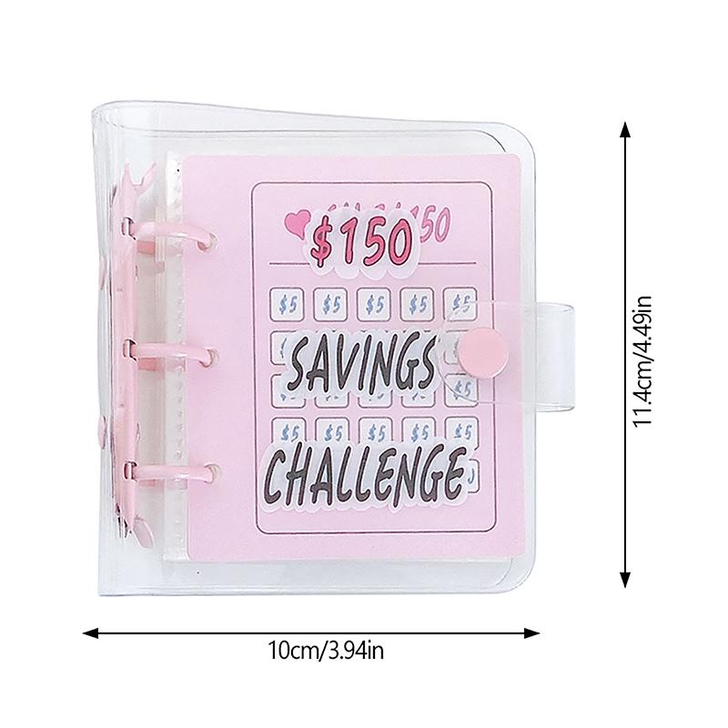 Pvc $1000 Pengesparing Utfordring Permknapplukking Mini Budsjettperm Konvoluttspareutfordringer Bok Holdbar bærbar