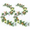 Easter Garland Artificial Spring Greenery Garland with Pastel Eggs Carrots Flowers for Farmhouse Indoor Mantle Fireplace Home Decor