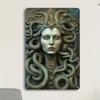 Gorgeous Medusa Wall Art: Stunning Gorgon Tin Sign with Snakes, 8x12Inch/20x30cm, Aluminum, Age 14+, Reusable Room Decoration