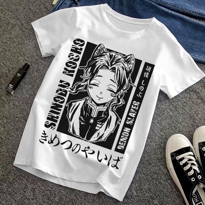 

Summer 2026 Ghost Blade Butterfly Ninja Classic Image Theme 100 Cotton Printed Loose Tshirt for Unisex and Women Parentchild Top S
