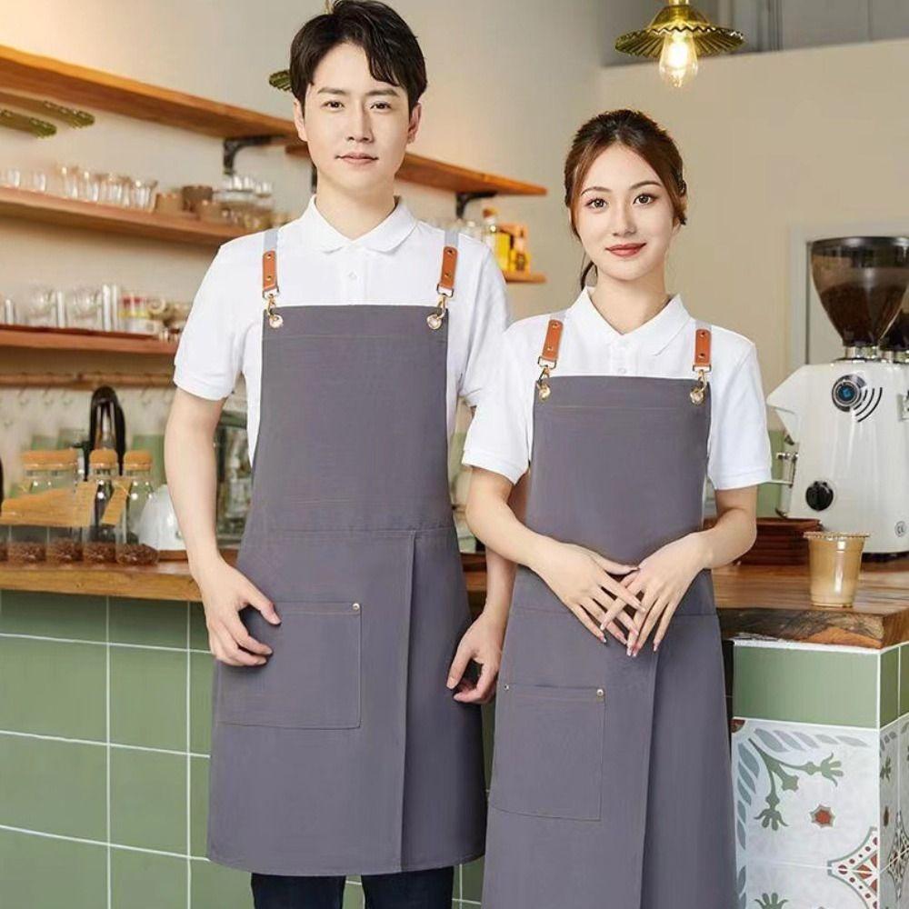 Wear-resistant Canvas Apron Waterproof Florist Apron Durable Painting Apron  Studio