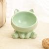 Cat Bowl Integrated Ceramic Diagonal High Feet Cute Protection Cervical Spine Dog Bowl Drinking Cat Bowl Against Black Chin