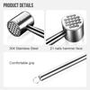 304 Stainless steel Knock Loose Beef Mace Steak Tender Meat Beat Hammer Kitchen Tenderizer Meat Hammer