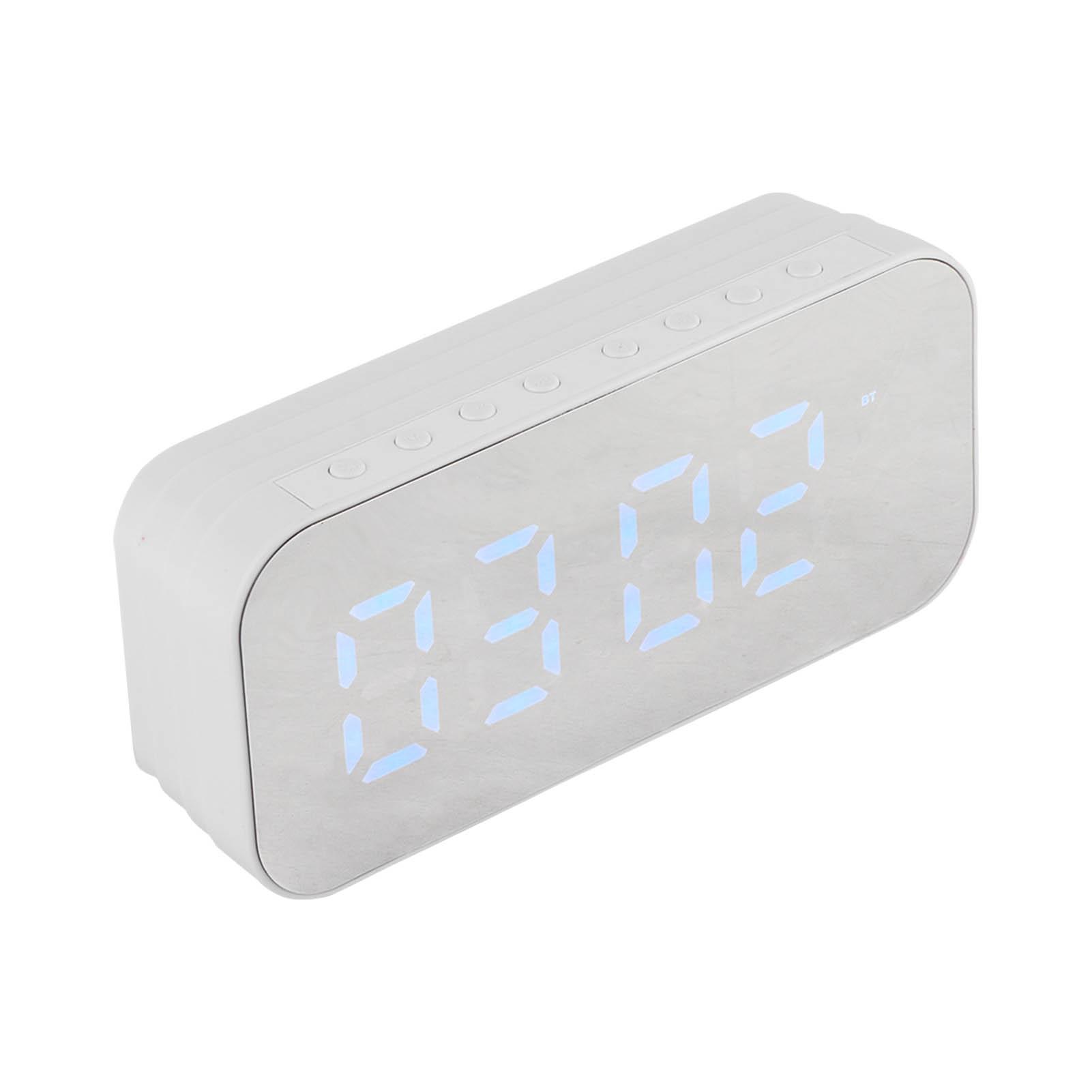 

Alarm Clock Bluetooth Speaker High Volume Multifunctional Portable Mini Wireless Speaker for Outdoor and Home White