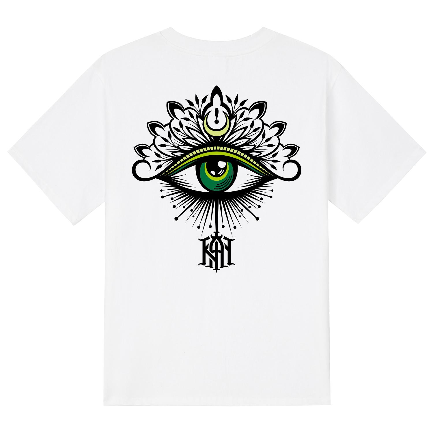 Khan 6312 Ktw0120 Eye Of Horus Short Sleeve T-Shirt - White White/L