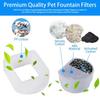 Ceramic Pet Fountain Filter Replacement Pet Water Fountain Replacement Filters Set for Ceramic Stainless Steel Fountains Carbon
