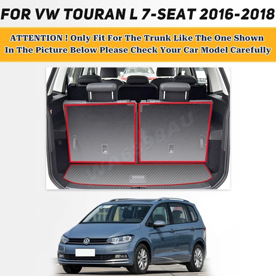 Custom Car Trunk Mat For VOLKSWAGEN VW Touran L (Extended Version) 7-Seat 2016-2018 Interior Accessories Carpet Leather Mat