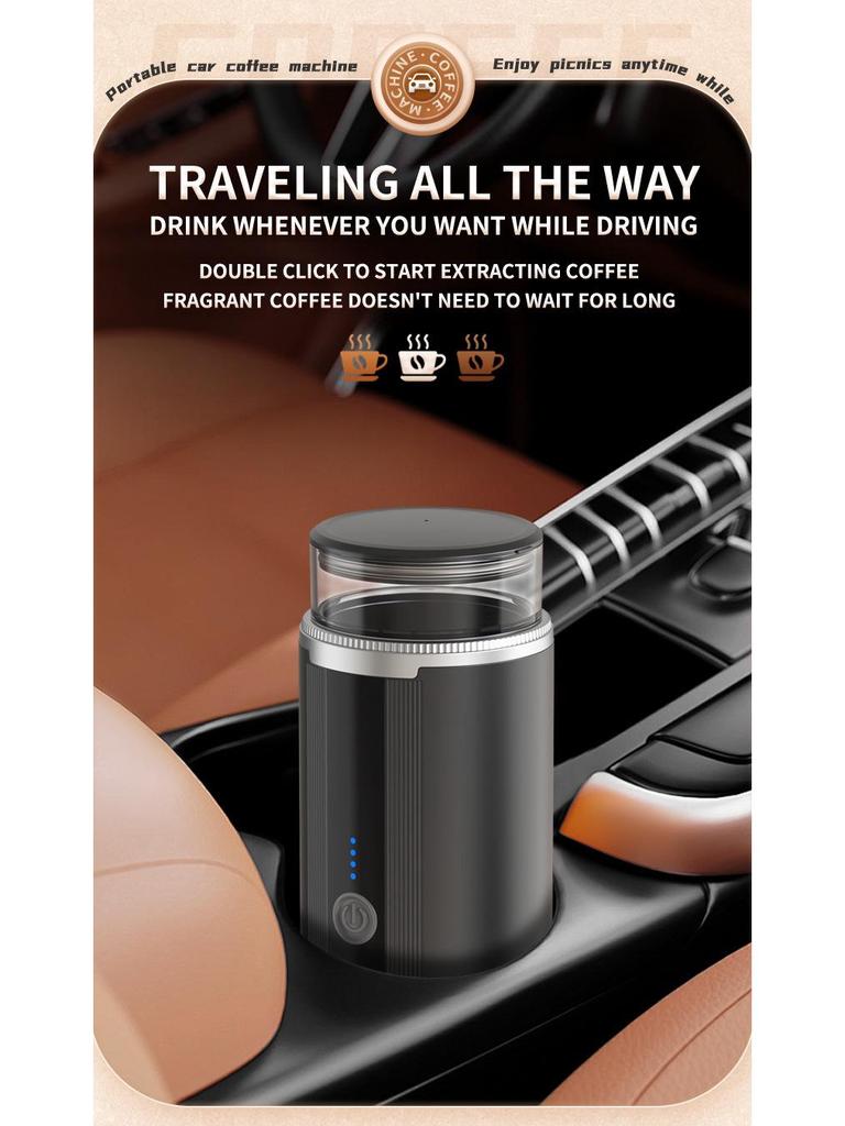 Portable Automatic K-Cup Coffee Maker for Home and Car - Wireless Electric Coffee Extractor