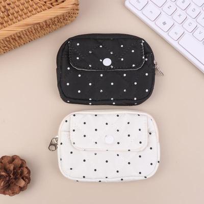 INS Polka Dot Storage Bag Multi-Functional CCD Camera Pouch Cute Coin Card Key Wallet for Daily Use Accessory