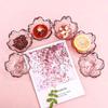 Japanese Hammered Glass Cherry Blossom Serving Plate Set