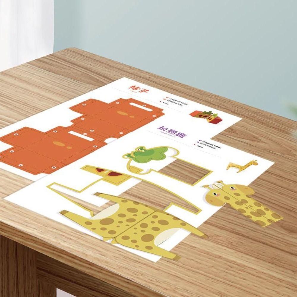 Montessori Animal Handmade Origami Paper Diy Paper-cut Book  Parent-child Interaction