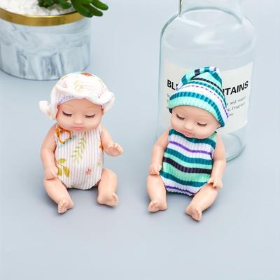 6 Stück Reborn Puppen Spielzeug Set, Simulation Prinzessinnen Puppen Spielzeug, Mini Niedliches Schlafendes Baby mit Kleidung Zubehör, Geburtstagsgeschenk für Kinder
