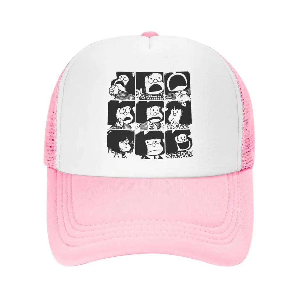 Custom Classic Quino Comic Cartoon Mafalda Baseball Cap for Women Unisex Breathable Trucker Hat Sun Protection Snapback Hats