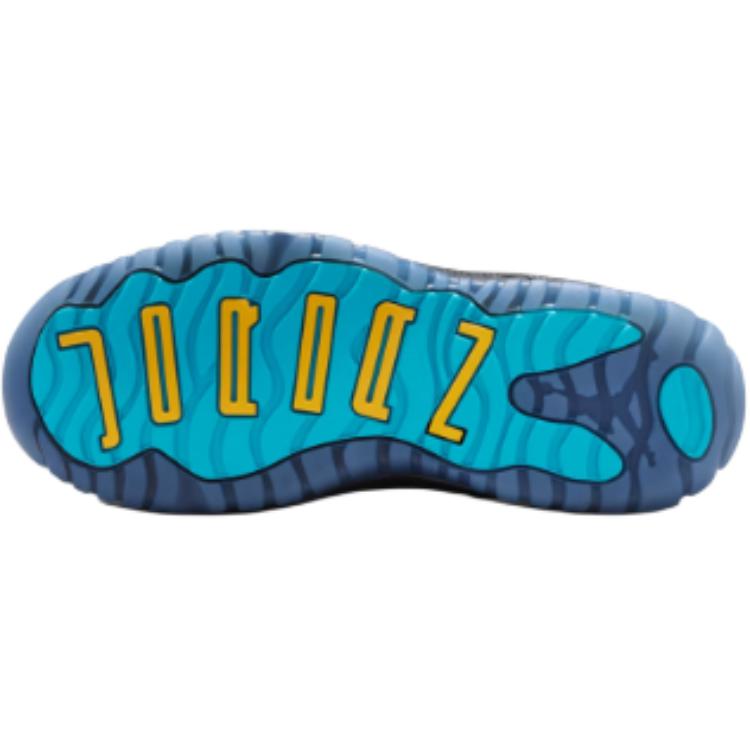 Air Jordan 11 Retro PS Gamma Blue 2025 Kids Sneakers Black Varsity-Maize 378039-047