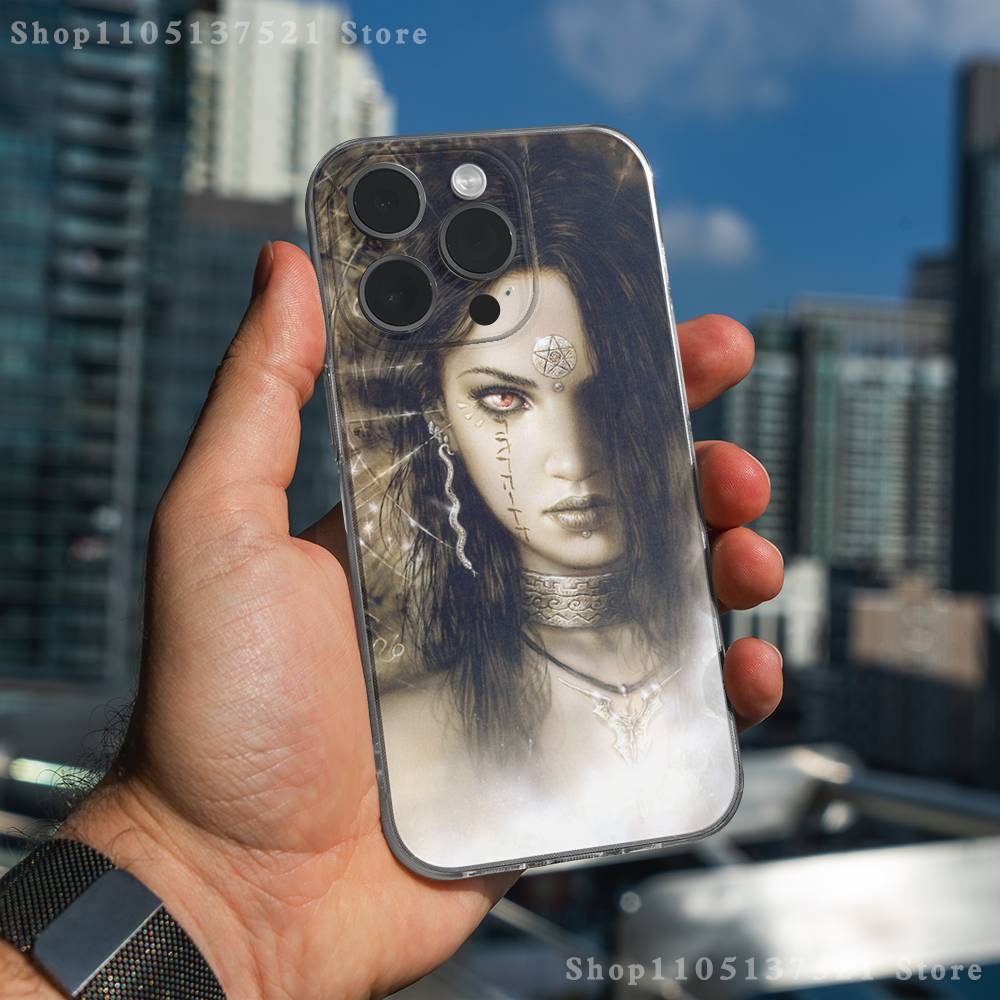 

L-Luis Royo Art Phone Case For iPhone 17,16,15,14,13,12,11 Pro,Max,Plus,X,XS,XR,SE4,E Mini Transparent Soft Cover iPhone11