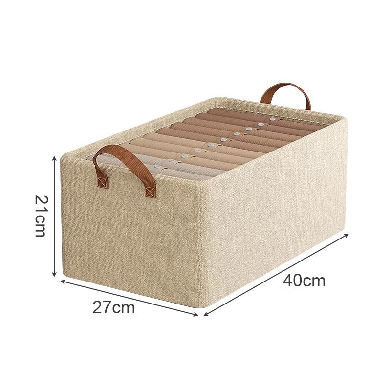 1pc Clothes Storage Basket Oxford Cloth Clothes Hand-held Storage Box Foldable Storage Box with Steel Frame Wardrobe Organizer