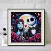 5D DIY Diamond Painting Kit, Skeleton Lover, Adult Beginner 5D Round Diamond Embroidered Crystal Mosaic Crafts, Suitable for Home Wall Settings