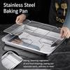 Removable Stainless Steel Baking Pan with Cooling Rack Oven Rack BBQ Tray  for Cooking Roasting