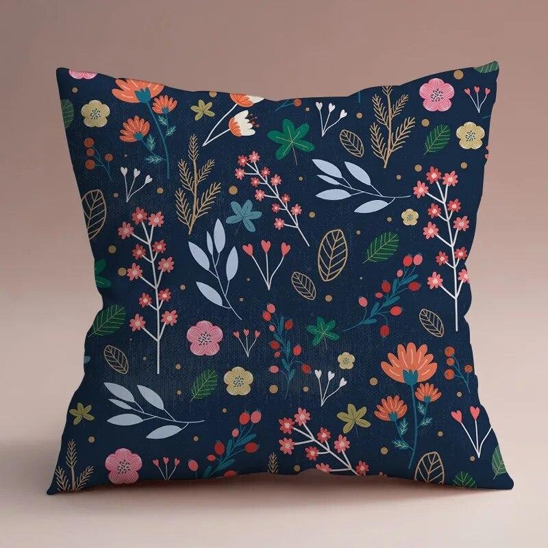 Luxury Home Decor Cushion Cover Chinese Style Creative Floral Pattern Print Pillow Cover Car Sofa Cushion Cover