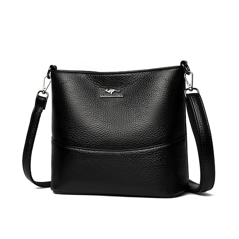 Multi Functional Casual Crossbody Bag PU Soft Leather Retro Crossbody Bag Women's Shoulder Bag Simple Casual Bag