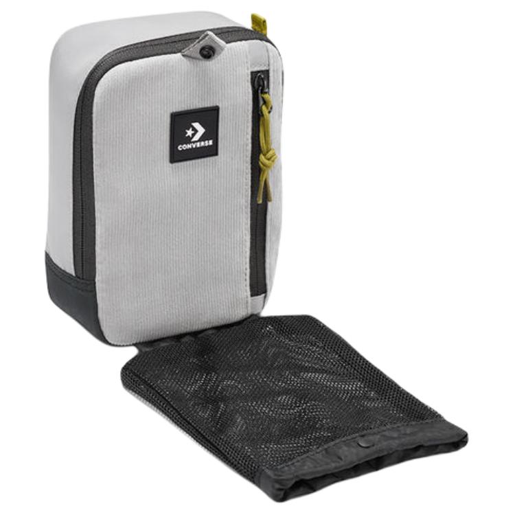 Converse Corduroy Shoulder Bag, Crossbody Bag Unisex Gray & Black 10027006-A01